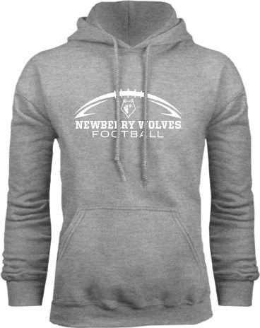 Newberry Fleece Hoodie Arched Football Design - ONLINE ONLY