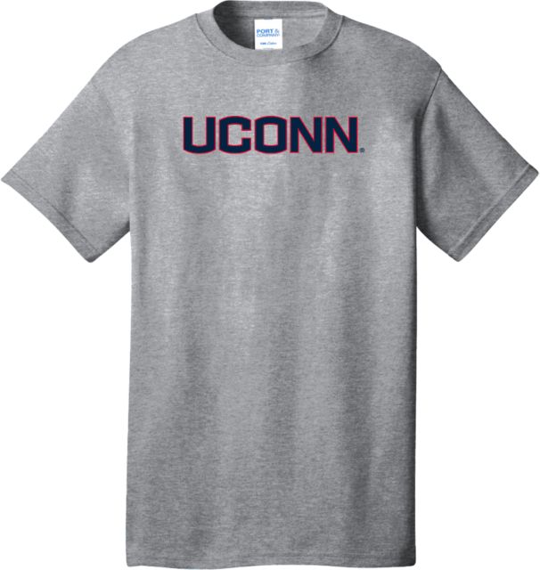 UConn Extended Athletic Heather T Shirt UConn Primary Wordmark - ONLINE ONLY