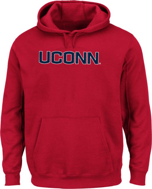 UConn Extended Red Hoodie UConn Primary Wordmark - ONLINE ONLY