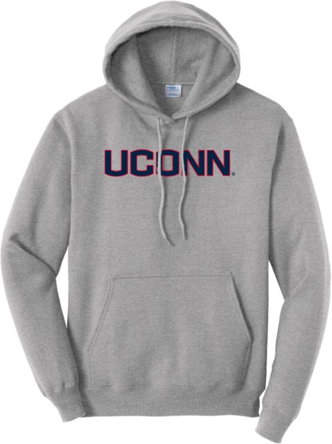 UConn Tall Athletic Heather Fleece Hoodie UConn Primary Wordmark - ONLINE ONLY