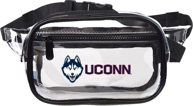 UConn Clear Fanny Pack Husky UConn Lockup Flat