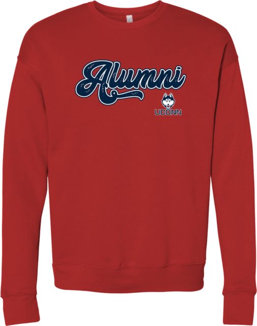 UConn Bella + Canvas Fleece Crew UConn Alumni Script