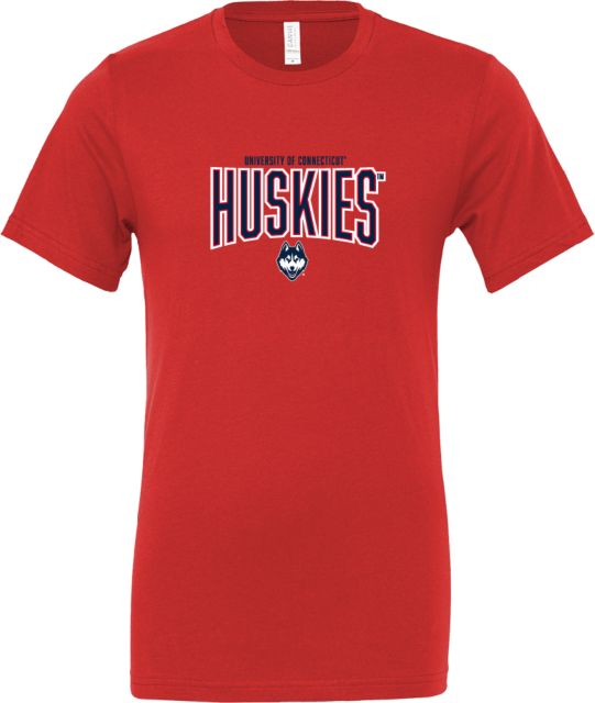 UConn Bella + Canvas Jersey Cotton T Shirt University of Connecticut Huskies Block Text