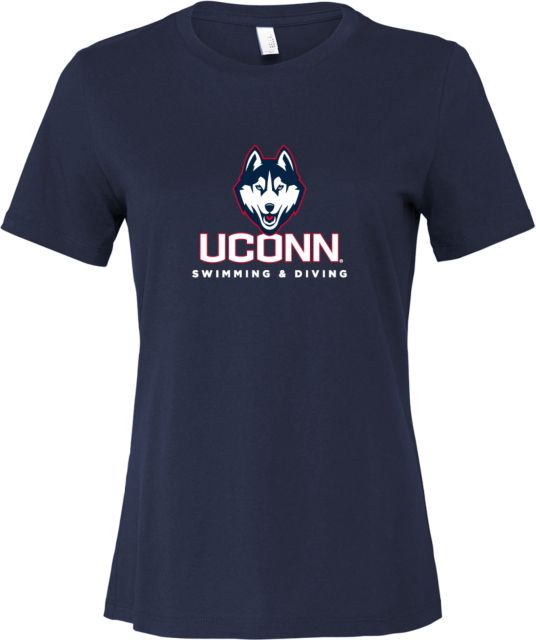 UConn Bella + Canvas Womens Relaxed Cotton T Shirt UConn Huskies Swimming and Diving