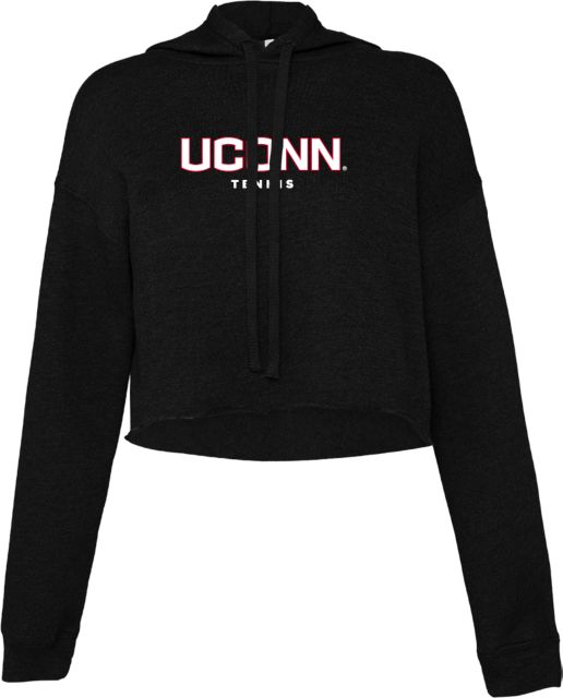 UConn Bella + Canvas Cropped Fleece Hood UConn Tennis