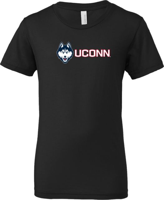 UConn Bella + Canvas Youth Jersey T Shirt Husky UConn Lockup Flat
