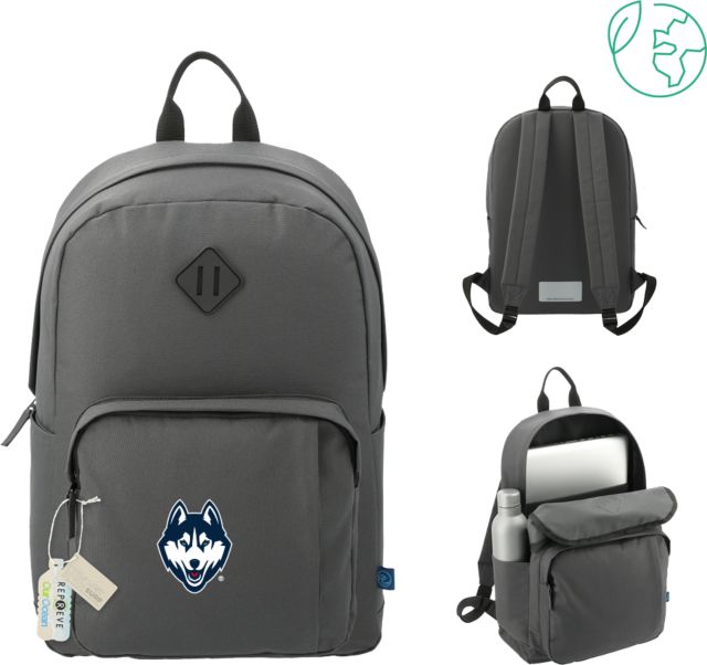 UConn Repreve Ocean Everyday 15 inch Computer Backpack Husky Mascot Full Color
