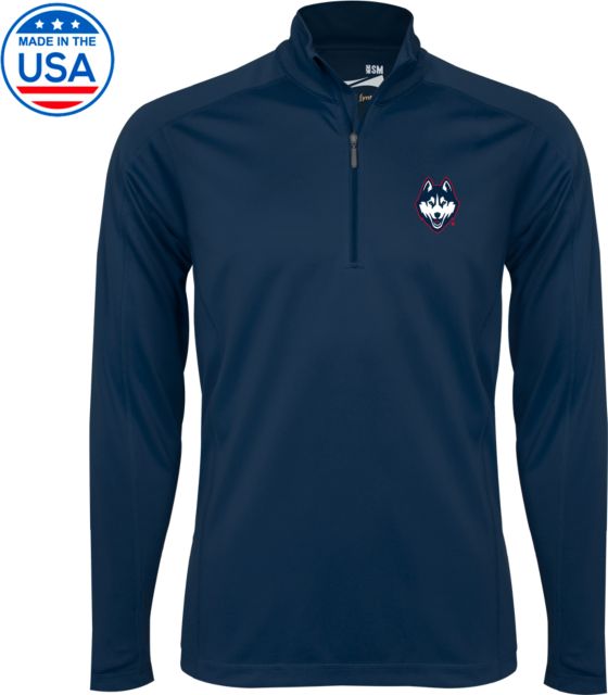 UConn Syntrel Interlock 1/4 Zip Husky Mascot Full Color - ONLINE ONLY