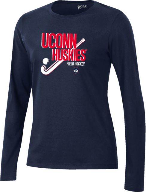 UConn Gear Womens Long Sleeve Tee Huskies Field Hockey Design