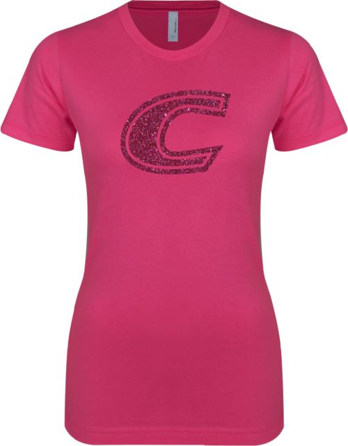 Centre Next Level Womens Fuchsia Boyfriend Tee M Glitter - ONLINE ONLY