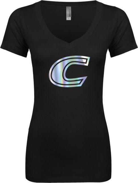 Centre Next Level Womens Ideal V Tee C Primary Mark Foil - ONLINE ONLY