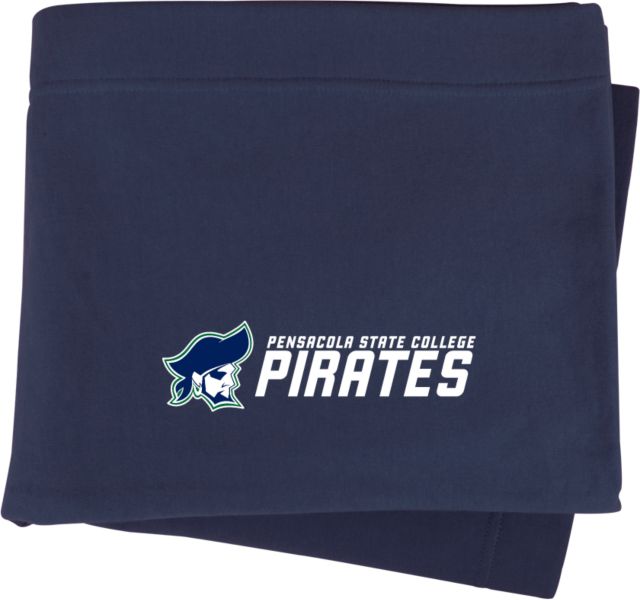 Pensacola State Sweatshirt Blanket Pensacola State College Pirates Primary Mark - ONLINE ONLY
