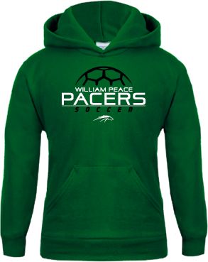 William Peace Youth Fleece Hoodie Soccer Ball Stacked Design - ONLINE ONLY