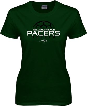 William Peace Ladies T Shirt Soccer Ball Stacked Design - ONLINE ONLY