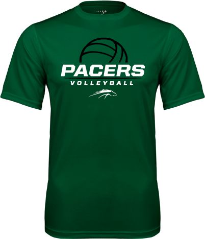 William Peace Performance Tee Pacers Volleyball Stacked - ONLINE ONLY