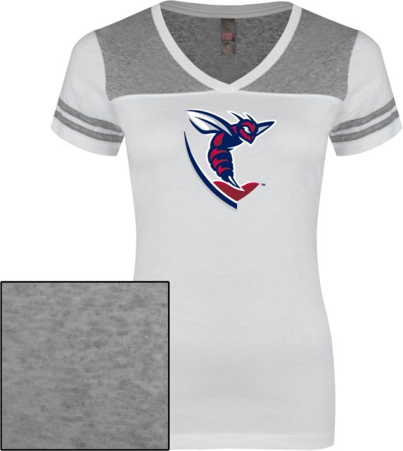 Shenandoah Ladies Juniors Varsity V Neck Tee Hornet - ONLINE ONLY