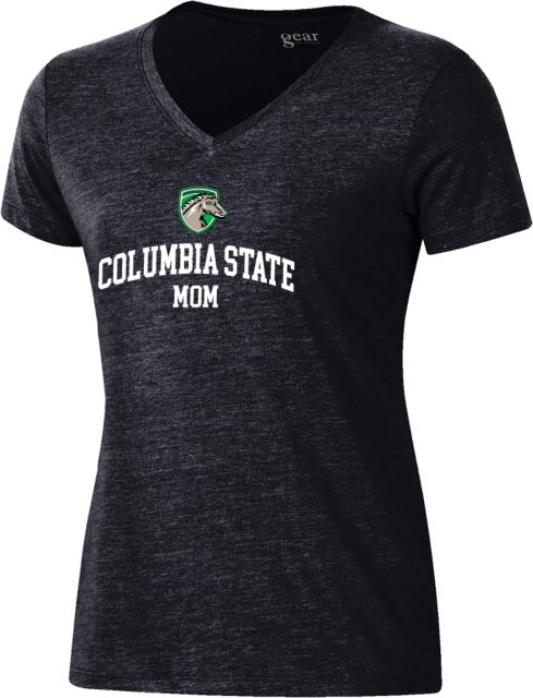 Columbia State CC Gear Womens Triblend VNeck Tee Chargers MOM Primary Mark - ONLINE ONLY