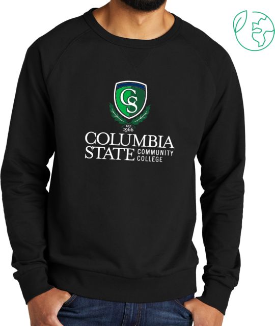 Columbia State CC Allmade Organic French Terry Crewneck Sweatshirt Columbia State Community College Wordmark Stacked - ONLINE ONLY