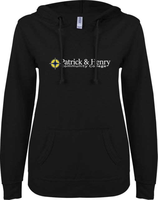 Patrick Henry ENZA Womens V Notch Raw Edge Fleece Hoodie Patrick and Henry Flat Mark -  ONLINE ONLY