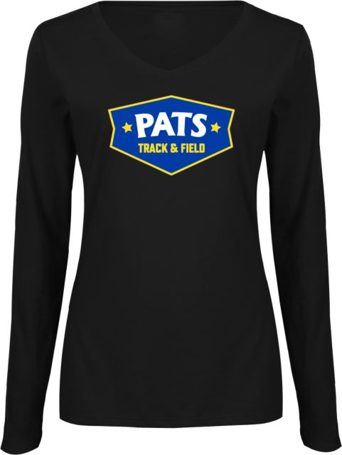 Patrick Henry Womens Long Sleeve V Neck Tee Pats Track and Field -  ONLINE ONLY