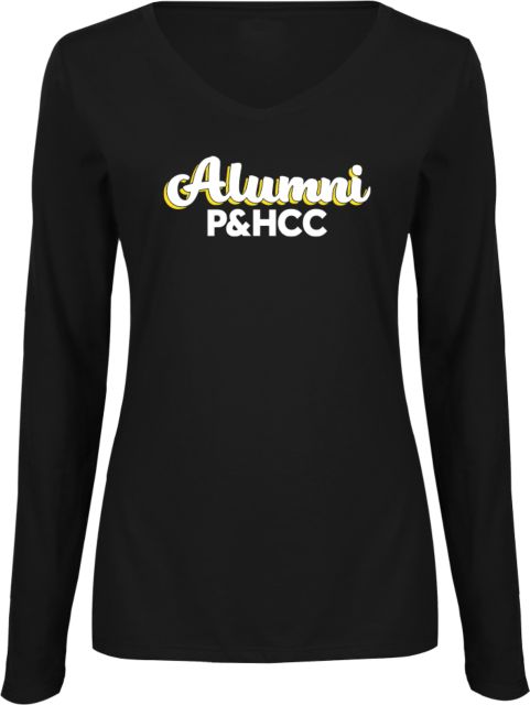 Patrick Henry Womens Long Sleeve V Neck Tee PHCC Alumni Script -  ONLINE ONLY