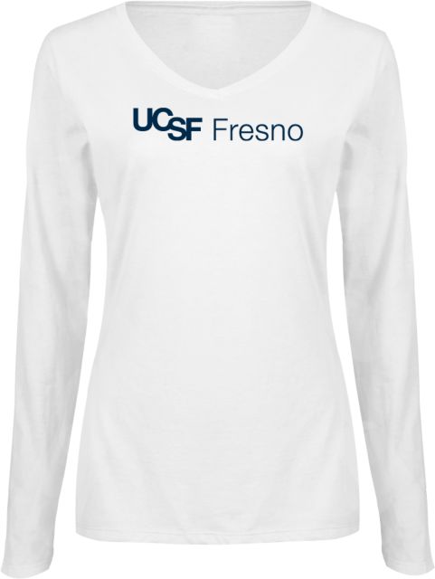 UCSF Womens Long Sleeve V Neck Tee  UCSF Fresno