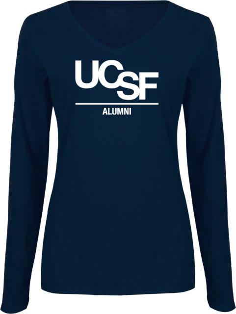 UCSF Womens Long Sleeve V Neck Tee  UCSF Alumni