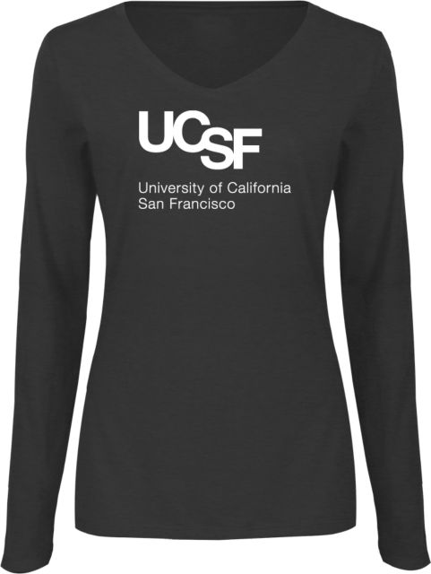 UCSF Womens Long Sleeve V Neck Tee  UCSF University of California San Francisco