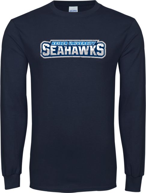 Keiser University Seahawks Long Sleeve T-Shirt | Under Armour | True Grey | 3XLarge