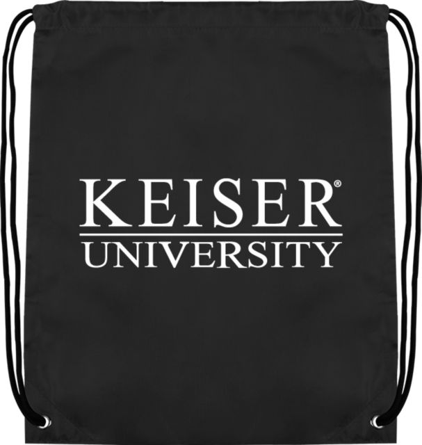 Keiser Drawstring Backpack Keiser University Stacked - ONLINE ONLY