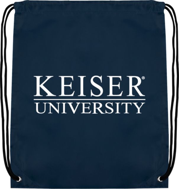 Keiser Drawstring Backpack Keiser University Stacked - ONLINE ONLY