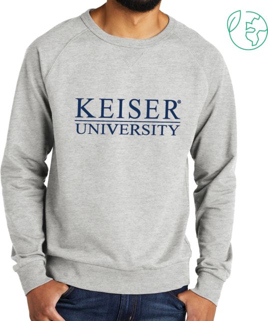 Keiser Allmade Light Organic French Terry Crewneck Sweatshirt Keiser University Stacked - ONLINE ONLY