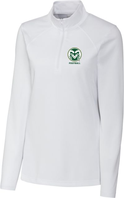 Colorado State Clique Womens Ice Pique Half Zip Colorado State Primary Athletics Mark - Football