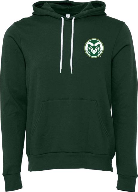 Colorado State Bella + Canvas Fleece Hood Colorado State Primary Athletics Mark