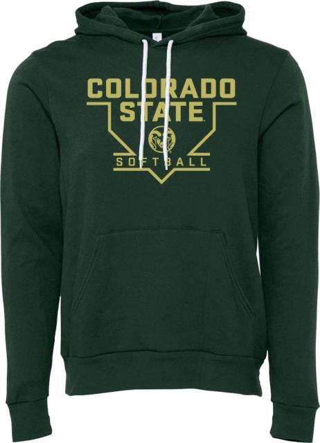 Colorado State Bella + Canvas Fleece Hood Colorado State - Home Plate Softball
