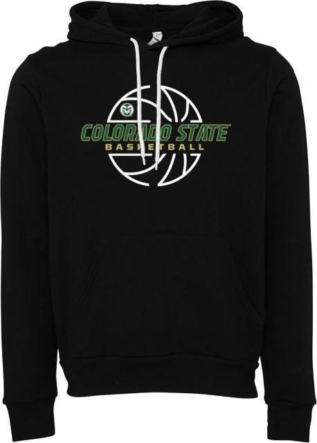 Colorado State Bella + Canvas Fleece Hood Colorado State Basketball Lines