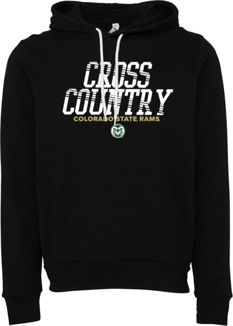 Colorado State Bella + Canvas Fleece Hood Colorado State Cross Country Rays