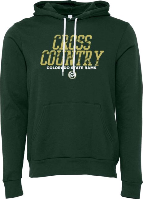 Colorado State Bella + Canvas Fleece Hood Colorado State Cross Country Rays
