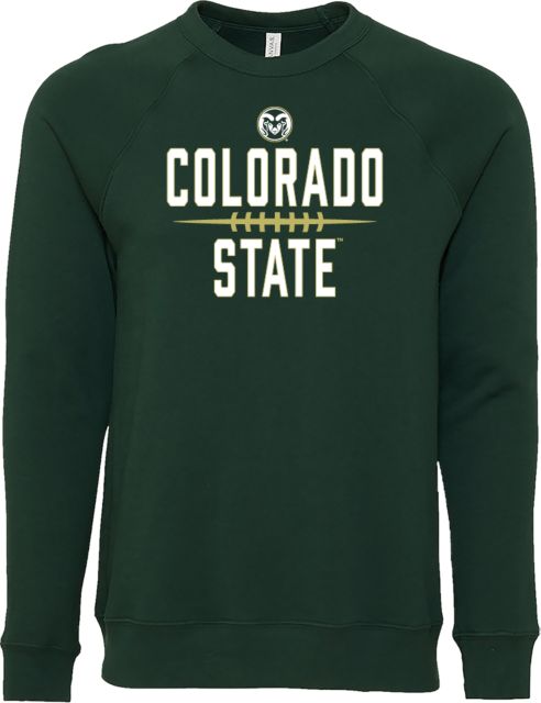 Colorado State Bella + Canvas Fleece Crew Colorado State Football Seams