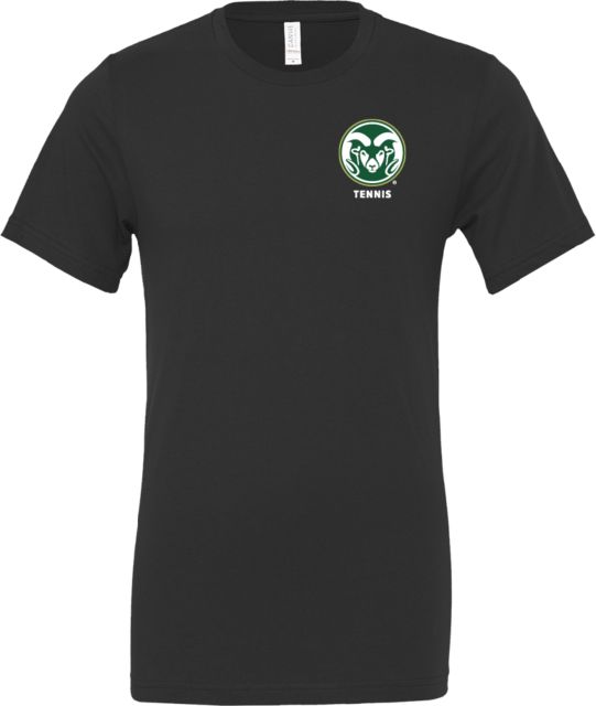 Colorado State Bella + Canvas Jersey Cotton T Shirt Colorado State Primary Athletics Mark - Tennis