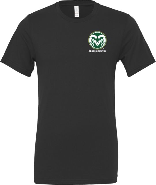 Colorado State Bella + Canvas Jersey Cotton T Shirt Colorado State Primary Athletics Mark - Cross Country