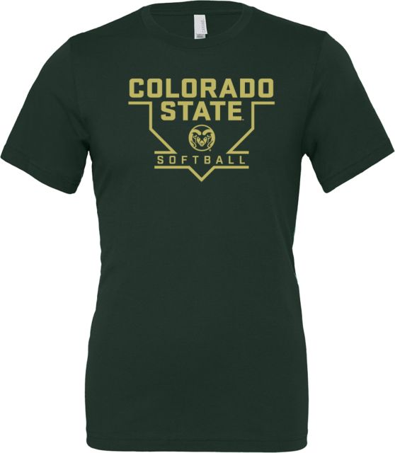 Colorado State Bella + Canvas Jersey Cotton T Shirt Colorado State - Home Plate Softball
