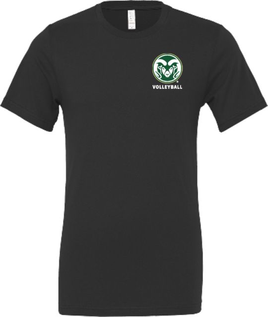 Colorado State Bella + Canvas Jersey Cotton T Shirt Colorado State Primary Athletics Mark - Volleyball