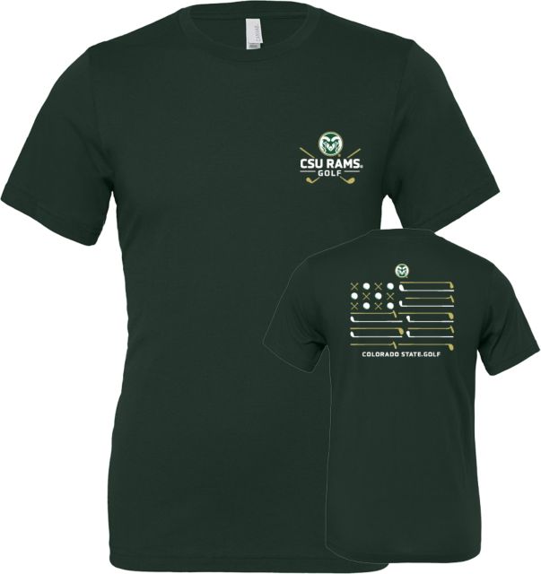 Colorado State Bella + Canvas Jersey Cotton T Shirt CSU Rams Golf - Hit the Pin