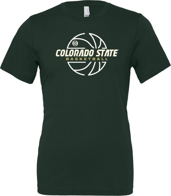 Colorado State Bella + Canvas Jersey Cotton T Shirt Colorado State Basketball Lines