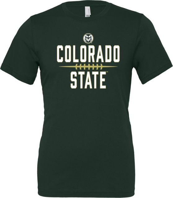Colorado State Bella + Canvas Jersey Cotton T Shirt Colorado State Football Seams