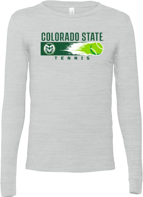 Colorado State Bella + Canvas Ash Jersey Cotton Long Sleeve T Shirt Colorado State - Flying Aces Tennis