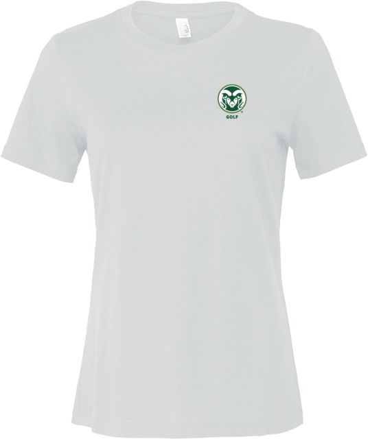Colorado State Bella + Canvas Womens Relaxed Cotton T Shirt Colorado State Primary Athletics Mark - Golf