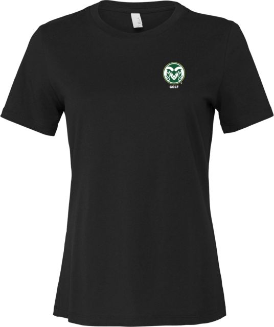 Colorado State Bella + Canvas Womens Relaxed Cotton T Shirt Colorado State Primary Athletics Mark - Golf