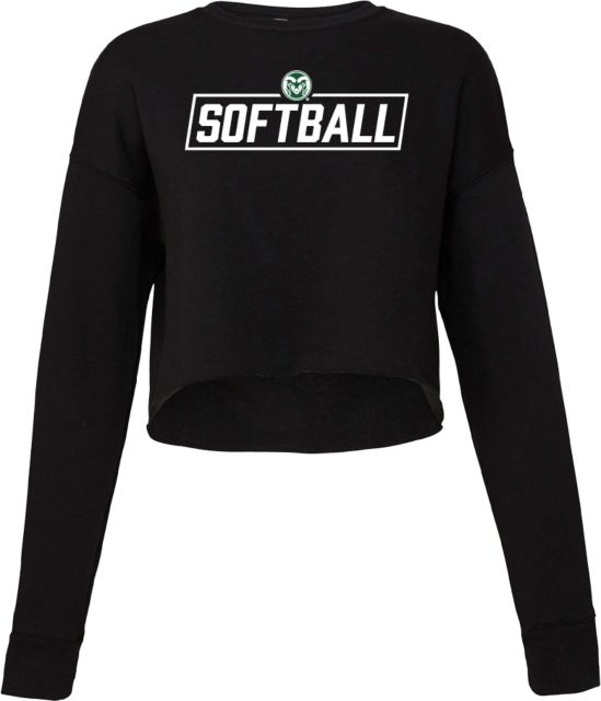Colorado State Bella + Canvas Cropped Fleece Crew Softball Bar w/ Colorado State Primary Mark